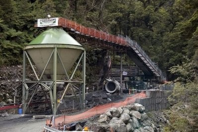 The entrance to the Pike River Coal mine in New Zealand. The entrance to the Pike River Coal mine in New Zealand.