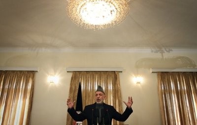 Afghan President Hamid Karzai speaks during a press conference in Kabul, Afghanistan on Tuesday, Nov. 23, 2010 Afghan President Hamid Karzai speaks during a press conference in Kabul, Afghanistan on Tuesday, Nov. 23, 2010