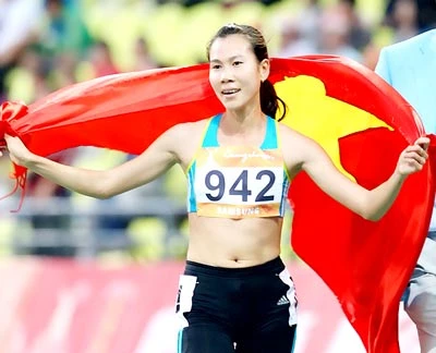 Trương Thanh Hằng đem vinh quang về cho điền kinh Việt Nam với 2 chiếc HCB. Ảnh: QUANG MINH Trương Thanh Hằng đem vinh quang về cho điền kinh Việt Nam với 2 chiếc HCB. Ảnh: QUANG MINH