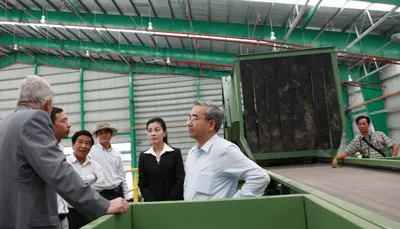 Kiểm tra tiến độ xây dựng tại Khu liên hợp xử lý chất thải rắn Đa Phước