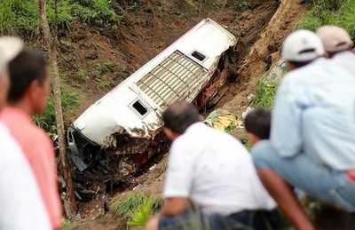 A coach journey by passengers heading home for family Christmas celebrations in Ecuador turned tragic when the overcrowded vehicle plunged off the road, killing at least 41, officials said A coach journey by passengers heading home for family Christmas celebrations in Ecuador turned tragic when the overcrowded vehicle plunged off the road, killing at least 41, officials said