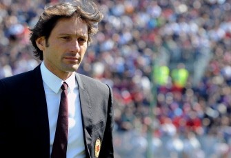 AFP files - A picture taken on April 3, 2010 shows then AC Milan's Brazilian coach Leonardo leavings the pitch after the Italian serie A football match against Cagliari. AFP files - A picture taken on April 3, 2010 shows then AC Milan's Brazilian coach Leonardo leavings the pitch after the Italian serie A football match against Cagliari.