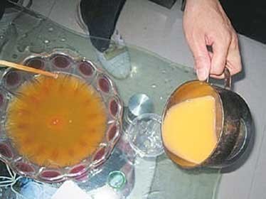A step to make fake egg A step to make fake egg