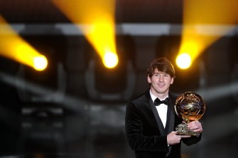 Lionel Messi receives the FIFA Ballon d'Or award on January 10, 2011 at the Kongresshaus during the FIFA Ballon d'Or ceremony in Zurich. AFP Lionel Messi receives the FIFA Ballon d'Or award on January 10, 2011 at the Kongresshaus during the FIFA Ballon d'Or ceremony in Zurich. AFP