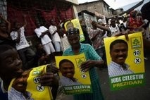 AFP file – Supporters of Haitian presidential candidate Jude Celestin rally in Port-au-Prince in 2010. AFP file – Supporters of Haitian presidential candidate Jude Celestin rally in Port-au-Prince in 2010.