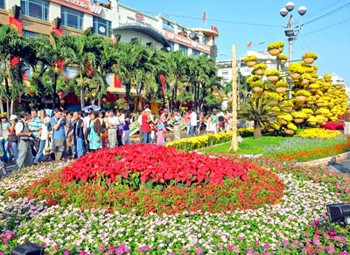 File picture of Nguyen Hue Flower Street during last Tet File picture of Nguyen Hue Flower Street during last Tet