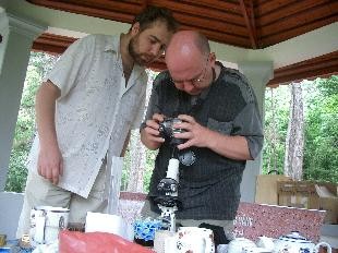 Vadim Kuznetsov (right), the owner of Thung Lung Nang fish farm. Vadim Kuznetsov (right), the owner of Thung Lung Nang fish farm.