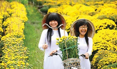 Sa Dec village is a blaze of colour. (Photo:SGGP) Sa Dec village is a blaze of colour. (Photo:SGGP)
