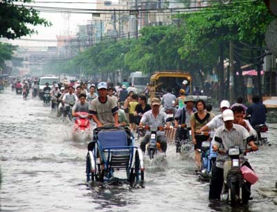 Ho Chi Minh City is often plunged with flood tide in current years. Vietnam is top ten countries heavily effected by climate change. Ho Chi Minh City is often plunged with flood tide in current years. Vietnam is top ten countries heavily effected by climate change.