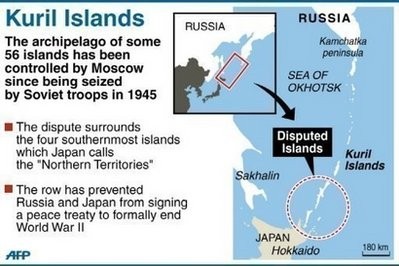 The disputed Kuril Islands. President Dmitry Medvedev has ordered the deployment of additional weaponry on the Kuril islands claimed by Japan, adding Russia needed to expand its presence on an inseparable part of its territory The disputed Kuril Islands. President Dmitry Medvedev has ordered the deployment of additional weaponry on the Kuril islands claimed by Japan, adding Russia needed to expand its presence on an inseparable part of its territory