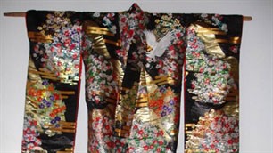 The Uchikake, Japanese traditional wedding kimono. The Uchikake, Japanese traditional wedding kimono.