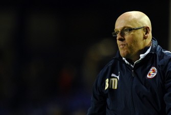 Reading's manager Brian McDermott celebrates his team's victory over Everton. AFP Reading's manager Brian McDermott celebrates his team's victory over Everton. AFP