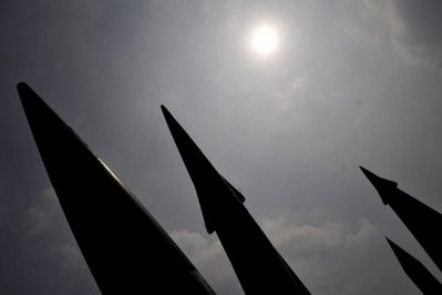 Missiles are seen on display at the war museum in Seoul. Missiles are seen on display at the war museum in Seoul.
