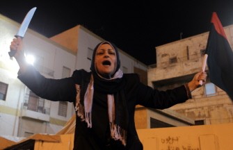 Libyans celebrate in Benghazi on March 17, 2011. AFP Libyans celebrate in Benghazi on March 17, 2011. AFP