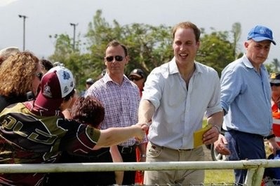 Prince William meets members of the public at the Tully Showgrounds Community Hall in Queensland. AFP Prince William meets members of the public at the Tully Showgrounds Community Hall in Queensland. AFP