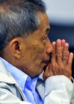AFP - This handout photo taken and released by the Extraordinary Chamber in the Courts of Cambodia (ECCC) on March 29, 2011 shows former Khmer Rouge prison chief (S21) Kaing Guek Eav, better known as Duch