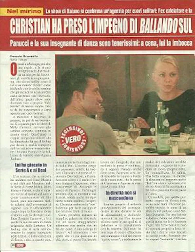 Panucci và Agnes trên mặt lên báo.