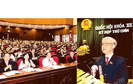Khai mạc Kỳ họp thứ 9 Quốc hội khóa XII: Nhiệm vụ cấp bách là kiềm chế lạm phát ảnh 2 Khai mạc Kỳ họp thứ 9 Quốc hội khóa XII: Nhiệm vụ cấp bách là kiềm chế lạm phát ảnh 2