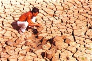 Vietnam News Agency photo of a dried reservoirs in Kien Giang Province's Ha Tien Town Vietnam News Agency photo of a dried reservoirs in Kien Giang Province's Ha Tien Town