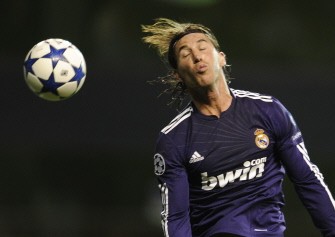AFP - Real Madrid's Sergio Ramos heads the ball during the UEFA Champions League Quarter Final, second leg football match against Tottenham Hotspur AFP - Real Madrid's Sergio Ramos heads the ball during the UEFA Champions League Quarter Final, second leg football match against Tottenham Hotspur
