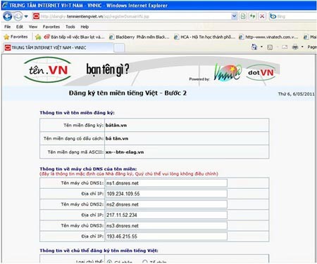 One individual can register for five Vietnamese domain names.(Photo:SGGP) One individual can register for five Vietnamese domain names.(Photo:SGGP)