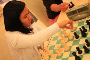Hoang Thi Bao Tram plays in an international chess tournament Hoang Thi Bao Tram plays in an international chess tournament