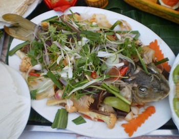Steamed giant perch Steamed giant perch