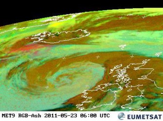 AFP - An image released by Eumetsat on May 23, 2011 shows concentration of ash over Iceland. AFP - An image released by Eumetsat on May 23, 2011 shows concentration of ash over Iceland.