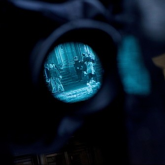 Police are seen through a broadcast camera's eyepiece at 71 Broadway, where former Director of the International Monetary Fund (IMF) Dominique Strauss-Kahn is under house arrest, on May 23, 2011 in New York City. Police are seen through a broadcast camera's eyepiece at 71 Broadway, where former Director of the International Monetary Fund (IMF) Dominique Strauss-Kahn is under house arrest, on May 23, 2011 in New York City.