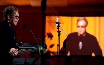 Elton John (pictured) and Elizabeth Taylor were among leading figures who used their celebrity from the start to raise awareness and funds for research into HIV, as well as reducing the stigma of what was initially seen as a gay plague Elton John (pictured) and Elizabeth Taylor were among leading figures who used their celebrity from the start to raise awareness and funds for research into HIV, as well as reducing the stigma of what was initially seen as a gay plague
