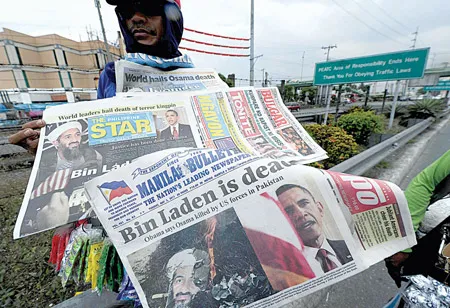 Thông tin về Bin Laden tràn ngập các mặt báo tại Mỹ. Thông tin về Bin Laden tràn ngập các mặt báo tại Mỹ.