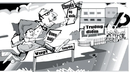 Còn trường điểm - lớp chọn, còn... “chạy” trường