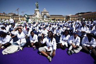 AFP - Children participate in the World's biggest judo class to celebrate Children's Day at Terreiro do Paco Square in Lisbon on June 1, 2011. AFP - Children participate in the World's biggest judo class to celebrate Children's Day at Terreiro do Paco Square in Lisbon on June 1, 2011.