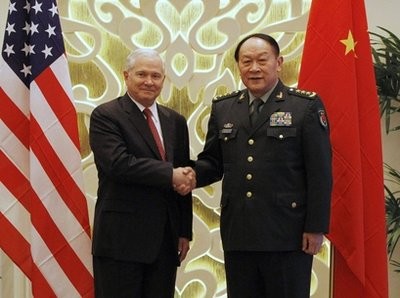 U.S. Secretary of Defense Robert Gates, left, shakes hands with China's Defense Minister Liang Guanglie during a bilateral meeting on the sidelines of the IISS Shangri-la Security Summit on Friday June 3, 2011 in Singapore U.S. Secretary of Defense Robert Gates, left, shakes hands with China's Defense Minister Liang Guanglie during a bilateral meeting on the sidelines of the IISS Shangri-la Security Summit on Friday June 3, 2011 in Singapore