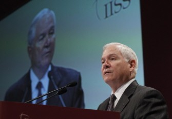 AFP - US Defense Secretary Robert Gates makes a keynote speech at the 10th IISS Asia Securities Summit/Shangri-La Dialogue in Singapore on June 4, 2011. AFP - US Defense Secretary Robert Gates makes a keynote speech at the 10th IISS Asia Securities Summit/Shangri-La Dialogue in Singapore on June 4, 2011.