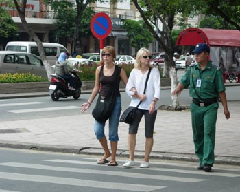 Foreign tourists in Ho Chi Minh City. (Photo:KK) Foreign tourists in Ho Chi Minh City. (Photo:KK)