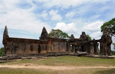 The Preah Vihear temple, on the border between Cambodia and Thailand. The Preah Vihear temple, on the border between Cambodia and Thailand.