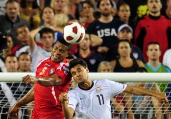 AFP - The crowd watches late in the game as Román Aureliano Torres (L) of Panama and Chris Wondolowski (R) of the US go for the header during their match AFP - The crowd watches late in the game as Román Aureliano Torres (L) of Panama and Chris Wondolowski (R) of the US go for the header during their match