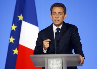 AFP - French President Nicolas Sarkozy delivers a speech on biomedical research at the Elysee Palace in Paris, on June 10, 2011 AFP - French President Nicolas Sarkozy delivers a speech on biomedical research at the Elysee Palace in Paris, on June 10, 2011