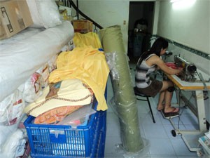 View of a warehouse of a textile company in HCMC (Photo:Minh Tri) View of a warehouse of a textile company in HCMC (Photo:Minh Tri)