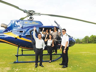 The helicopter service was launched in June. The helicopter service was launched in June.
