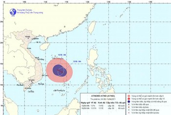 Chart shows the direction of the tropical depression on June 15 (Photo: nchmf) Chart shows the direction of the tropical depression on June 15 (Photo: nchmf)