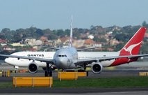 A Qantas Boeing 767-300 at Sydney International Airport. A Qantas Boeing 767-300 at Sydney International Airport.