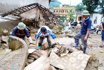 Flash floods devastated homes in Sa Pa District of Lao Cai Province last year (Photo: SGGP) Flash floods devastated homes in Sa Pa District of Lao Cai Province last year (Photo: SGGP)