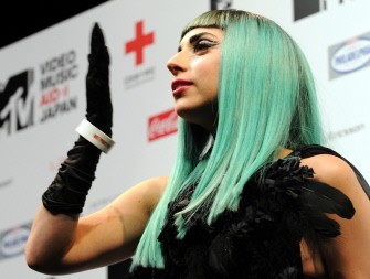 AFP - Lady Gaga blows a kiss during a press conference of the MTV video Music Aid Japan event in Tokyo on June 23, 2011. AFP - Lady Gaga blows a kiss during a press conference of the MTV video Music Aid Japan event in Tokyo on June 23, 2011.