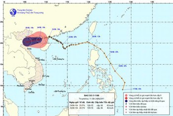 Haima typhoon weaken into a tropical depression before making landfall in the southern part of the Red River Delta on June 26 Haima typhoon weaken into a tropical depression before making landfall in the southern part of the Red River Delta on June 26