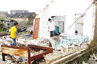 Vu Van Thanh's house in Hai Phong destroyed (Photo: SGGP) Vu Van Thanh's house in Hai Phong destroyed (Photo: SGGP)