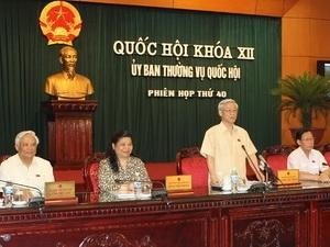 Party General Secretary Nguyen Phu Trong speaks at the 40th session on June 1 (Photo: VNA) Party General Secretary Nguyen Phu Trong speaks at the 40th session on June 1 (Photo: VNA)