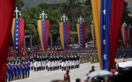 Venezuelan troops march in a parade marking 200 years of Venezuela's independence Venezuelan troops march in a parade marking 200 years of Venezuela's independence