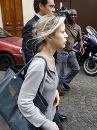 Tristane Banon and her lawyer David Koubbi leave the lawyer's office in Paris, Tuesday … Tristane Banon and her lawyer David Koubbi leave the lawyer's office in Paris, Tuesday …